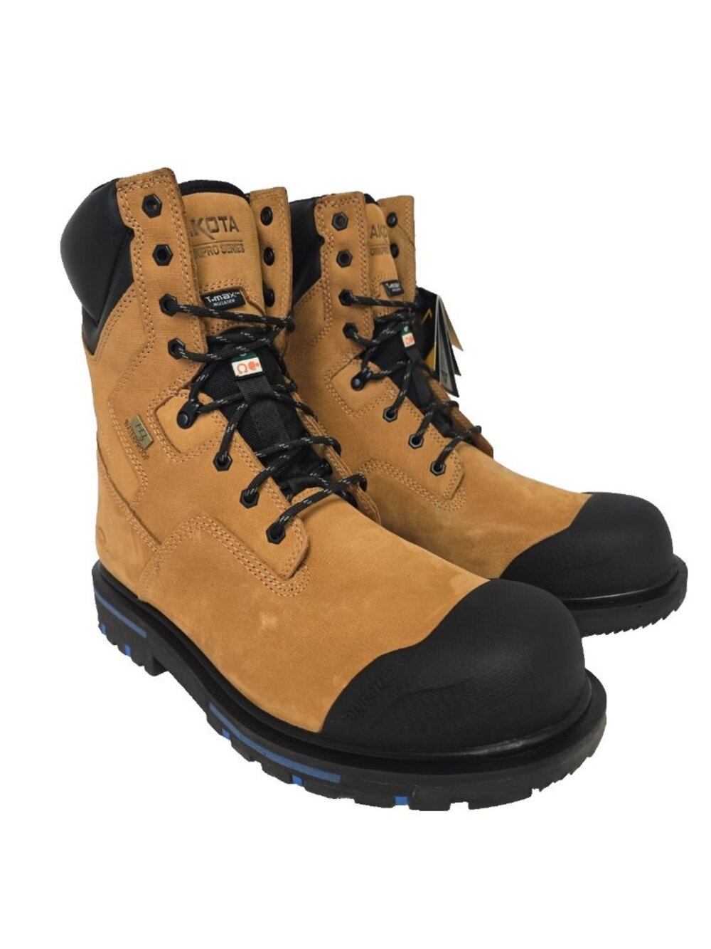 DAKOTA Men 8" Steel Toe Steel Plate Quad Comfort Work Boots 8522 Wheat Size 13W